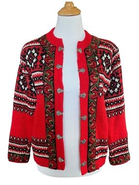 Vintage Nordstrikk Fair Isle Norwegian wool cardigan